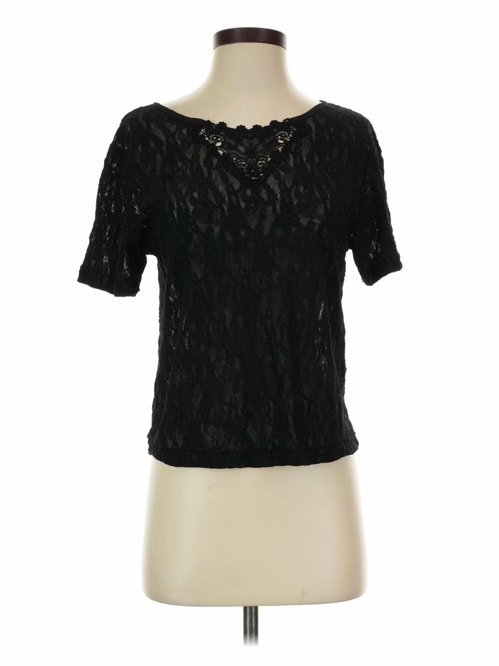 Cinema Etoile vintage black lace top